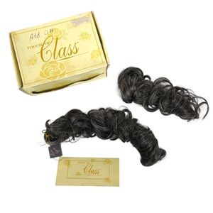 NWT Paula Young Perfect Curl Headband Wig Open Box D-2002 Color 34 Brown W/ Gray